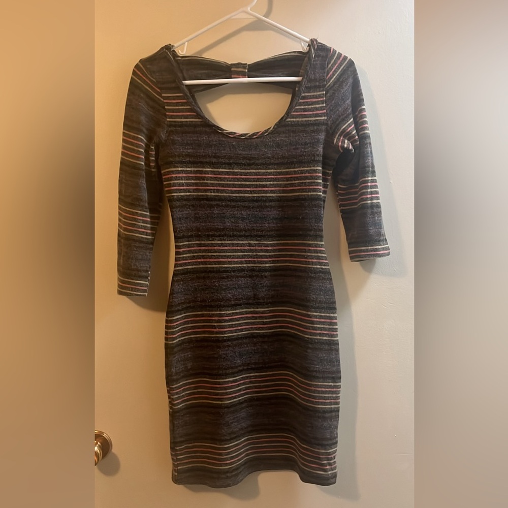 3/4 sleeve sweater dress